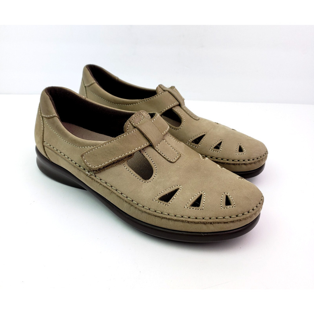 SAS Roamer Womens Size 7.5 N Narrow Tan Leather Tripad Comfort Shoes